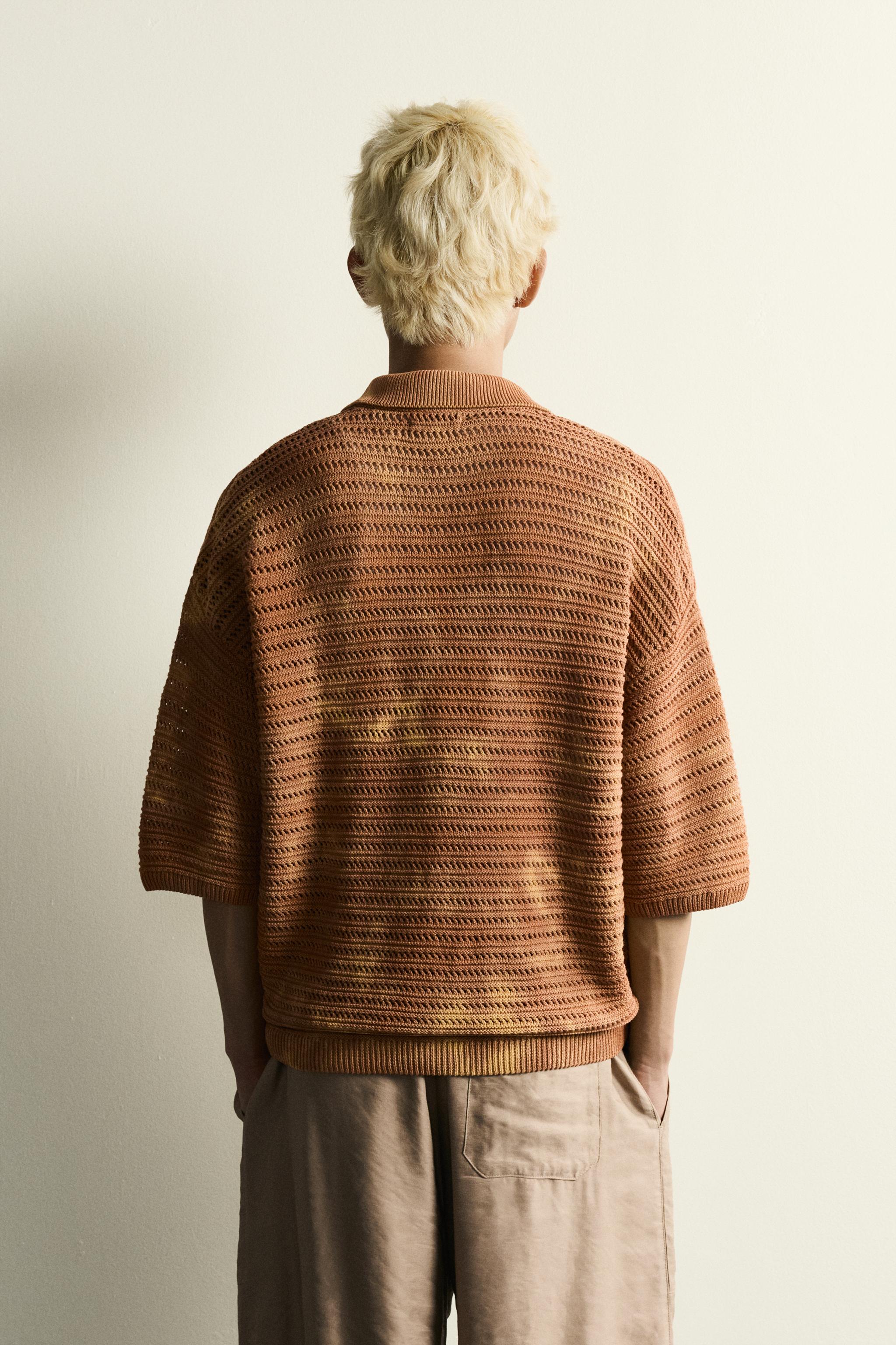 CHEMISE EN MAILLE RELAXED FIT EFFET DÉLAVÉ